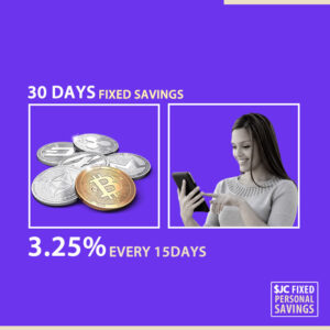Fiber1 30DAY $JC BTC Personal Fixed Savings Receive 6.5% Interest Per $1 Saved